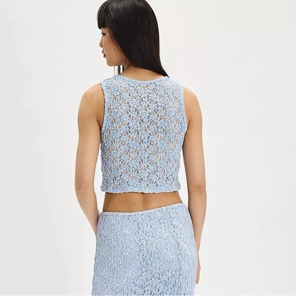 Brand New. Tags on. Free People Light Blue Lace 2-Piece - Picture 3 of 6